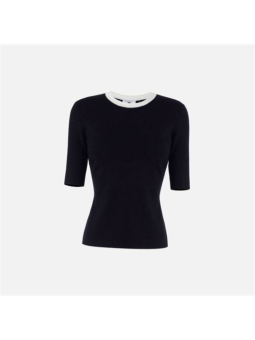 Top in maglia con bande in viscosa lucida ELISABETTA FRANCHI | MK67S61E2/685